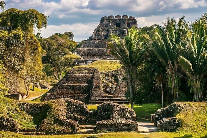 Xunantunich Mayan Ruin from Caye Caulker — Ferry Crossing, El Castillo & Jungle Views