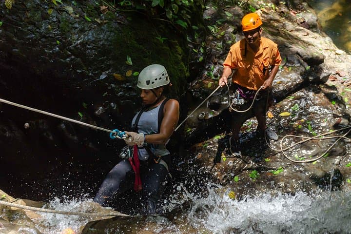 Canyoning Jungle Adventure: Zipline, Rappelling & 52‑ft Tarzan Swing Near Puerto Viejo