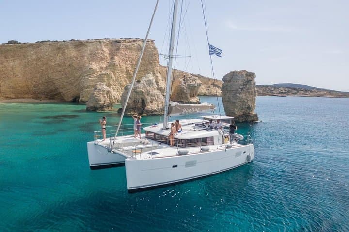 Sail from Naxos to Paros and Panteronisia — Private Catamaran Day Cruise