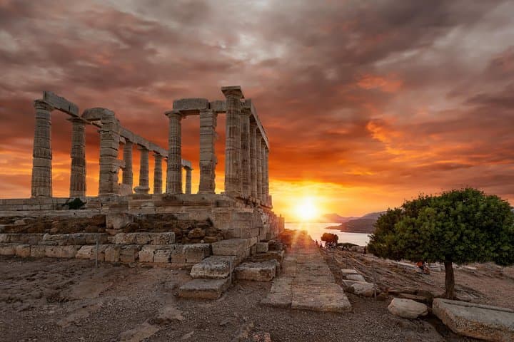 Sunset at Cape Sounion & Temple of Poseidon — Private Tour from Athens