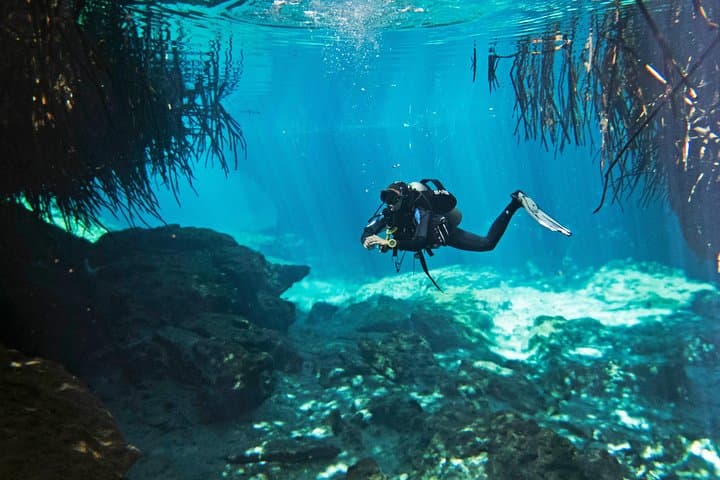Beginner Scuba at Casa Cenote: Two-Person Intro from Playa del Carmen