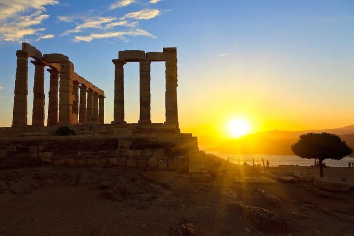 Sunset at the Temple of Poseidon: Private Athens Riviera & Cape Sounion Tour