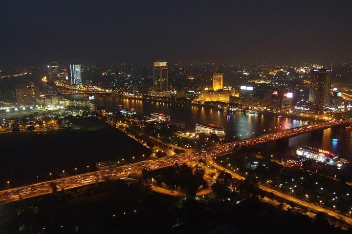Cairo by Night: Tower Views, Nile River Lights & Khan El-Khalili Evening Stroll