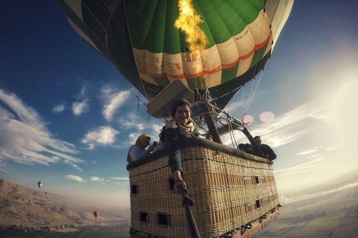 Luxury Hot Air Balloon Over Luxor: Sunrise Flight Above Ancient Egypt