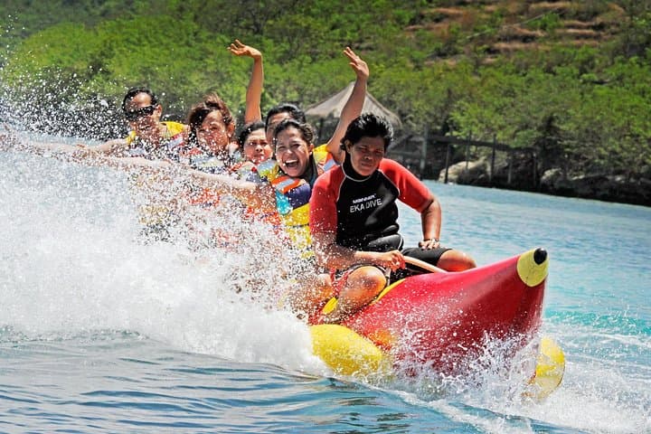 Benoa Beach Watersports and Uluwatu Cliff Day Tour from South Bali