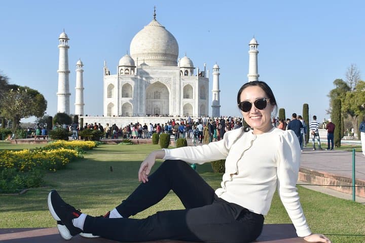Taj Mahal Sunrise & Sunset Overnight Private Tour from Delhi