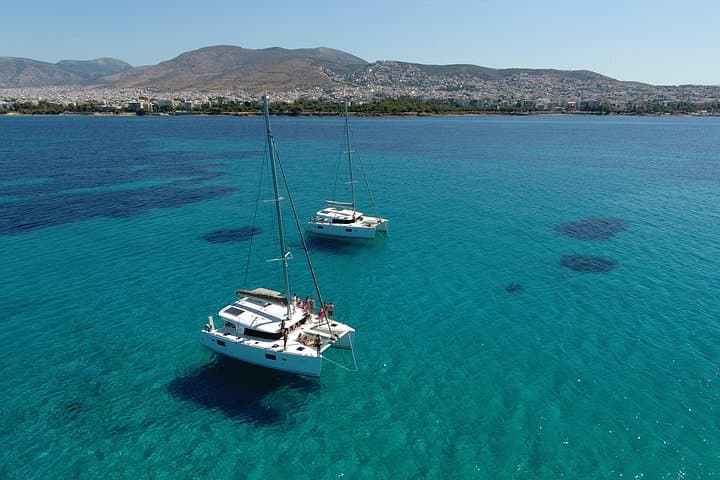 Athens Private Luxury Catamaran Cruise with Greek BBQ, Snorkeling & Riviera Views photo 3
