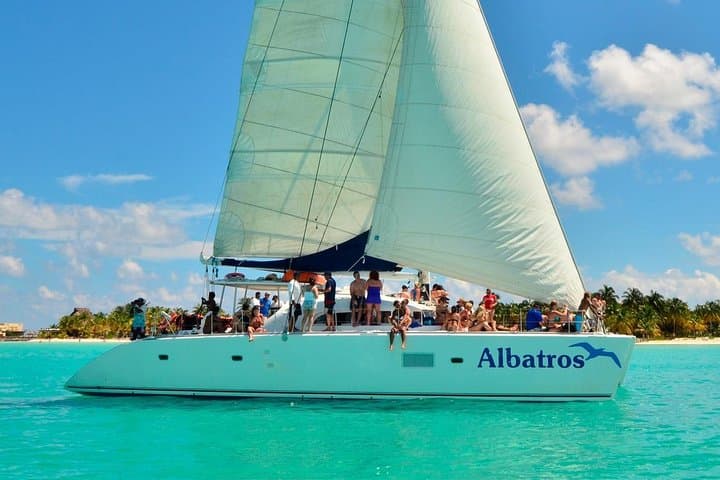 Sail to Isla Mujeres: Catamaran Day Trip with Open Bar & Snorkeling from Cancun photo 1