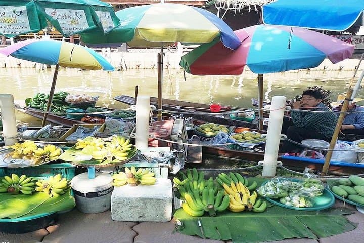 Thaka Floating Market to Erawan Falls: Day Tour from Bangkok with History & Waterfalls photo 3