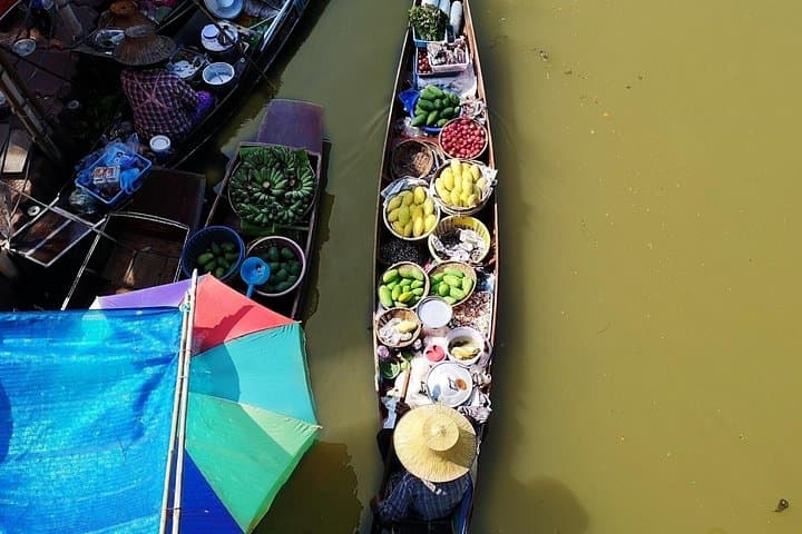 Thaka Floating Market to Erawan Falls: Day Tour from Bangkok with History & Waterfalls photo 2