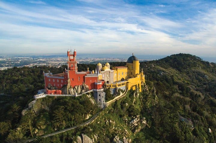 Sintra & Cascais Half-Day Tour — Pena Palace, Sintra Center & Boca do Inferno