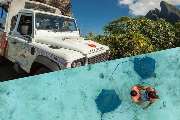 Bora Bora 4WD & Eco Shark and Ray Snorkel: Lagoon Safari and WWII Lookouts