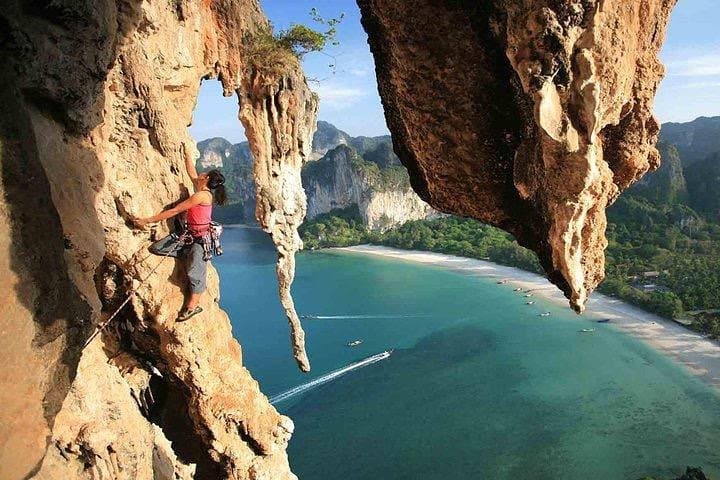 Railay Beach Rock Climbing Adventure — Beginner Top-Rope, Caving & Rappelling in Krabi photo 6