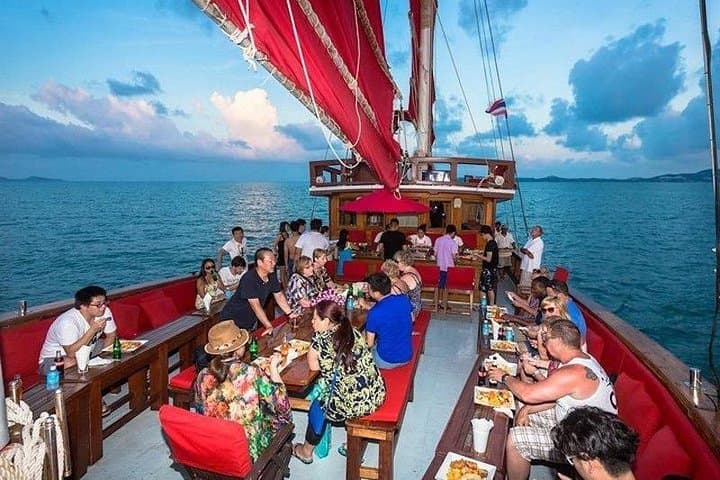Red Baron Sunset Dinner Cruise in Koh Samui — Junk-Ship Feast at Sea