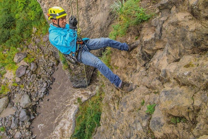 Leaning Ladder Circuit Baños: 120m Rappel, Tibetan Bridge & 350m Zipline photo 1