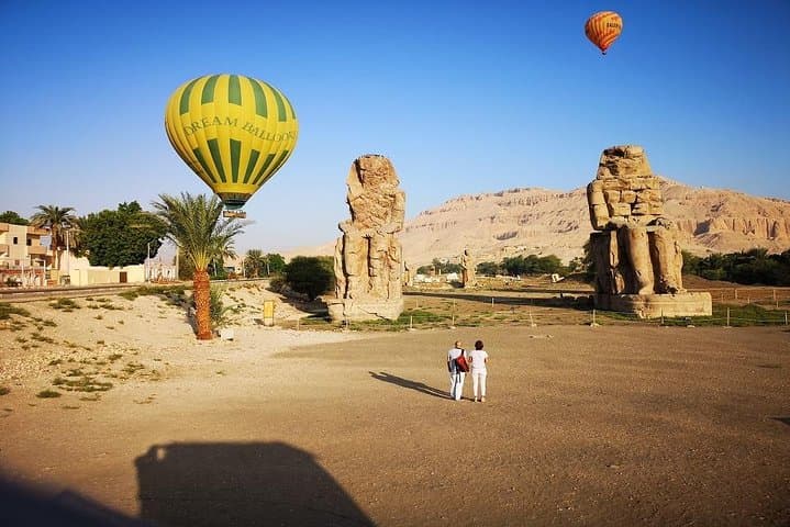 Sunrise Hot Air Balloon Over Luxor: Dawn Flight Above Thebes