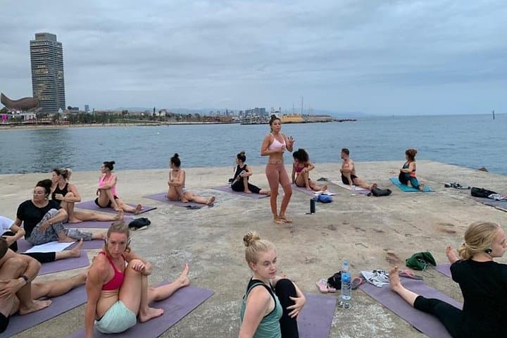 Seafront Yoga in Barcelona: Hatha Vinyasa on Barceloneta Beach photo 5