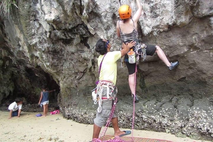 Railay Beach Rock Climbing: Top-Rope, Caving & Rappelling Adventure in Krabi photo 6