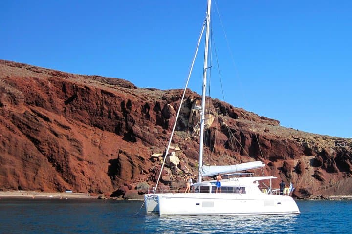 Santorini Catamaran Cruise — Caldera, Hot Springs & Red Beach (Meal + Open Bar) photo 3