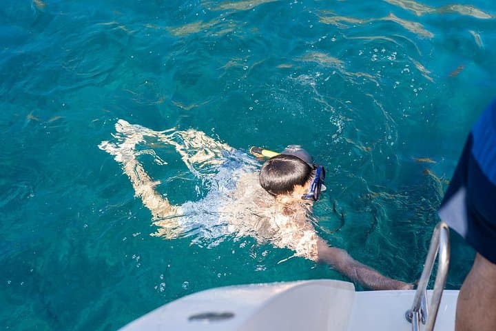 Santorini Adventurous Catamaran Cruise: Snorkel Hot Springs & Red Beach photo 4