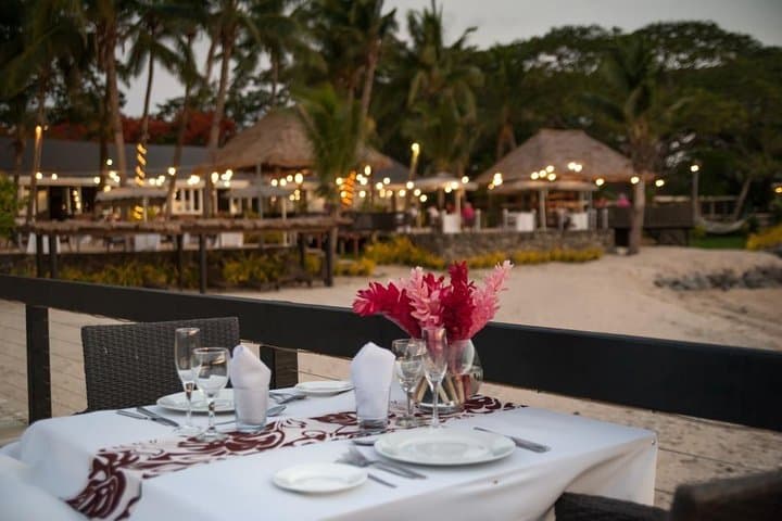 Helicopter Sunset Dinner at First Landing Beach Resort, Fiji