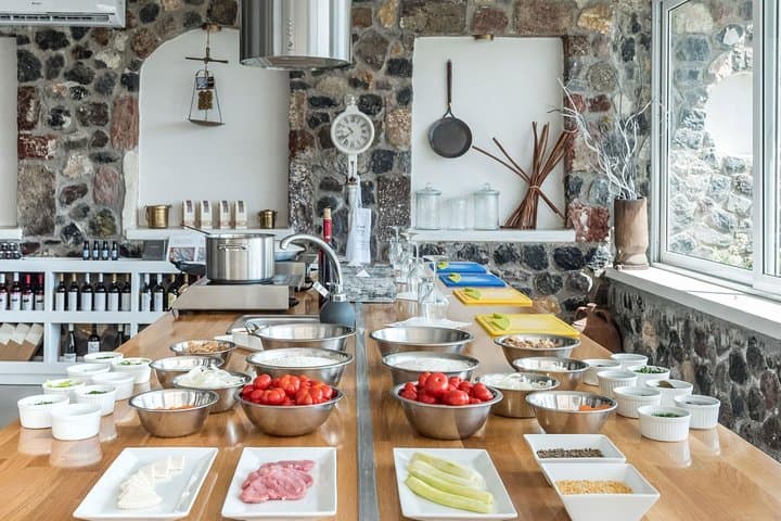 Private Santorini Farm-to-Table Cooking Class with Chef Christos