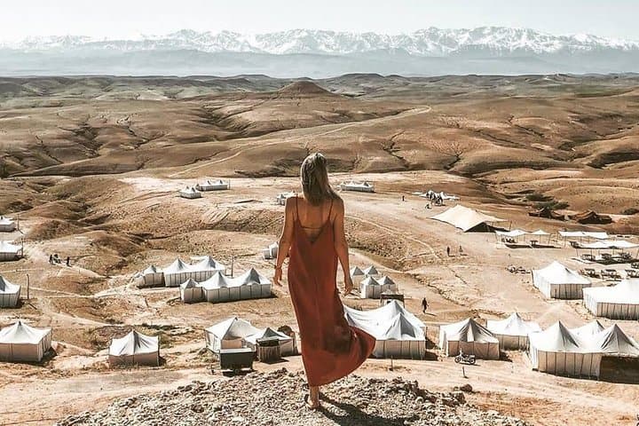 Agafay Desert & Atlas Mountains Day Trip from Marrakech — Takerkoust Lake, Camel Ride & Ourika Valley