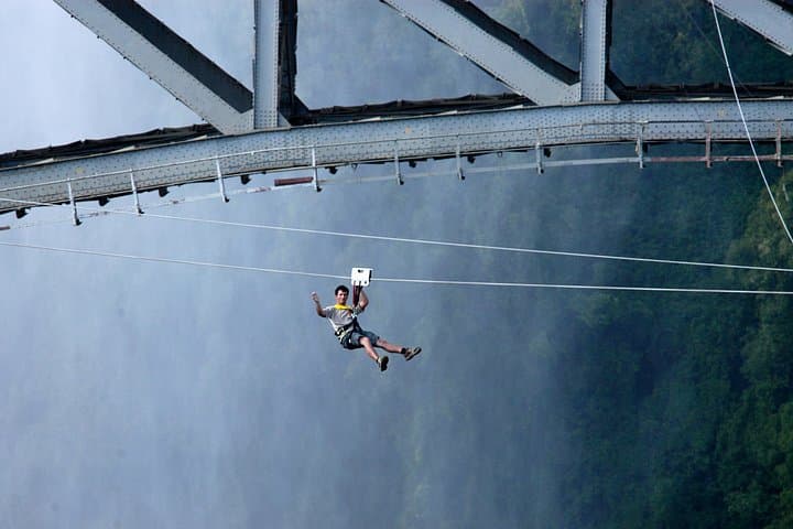 Foofie Slide Victoria Falls Bridge Zipline: 106 km/h Tandem Gorge Ride photo 1