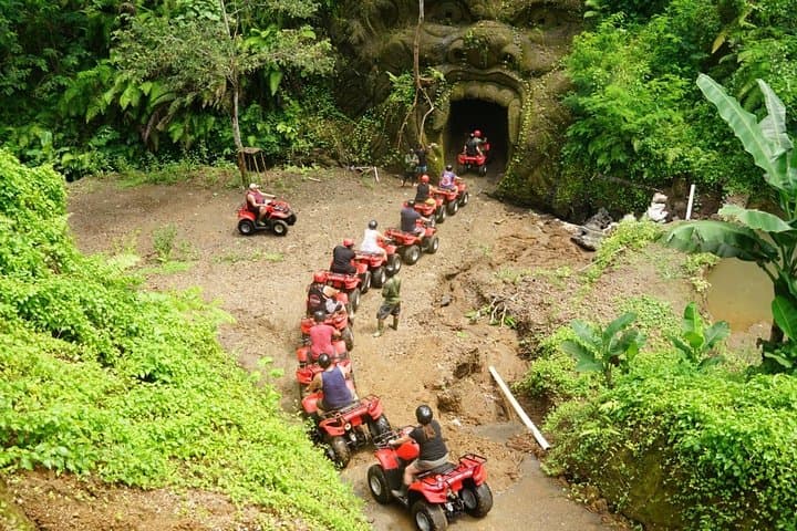 ATV Through Gorilla Face Cave: Ubud Jungle Quad Biking Adventure