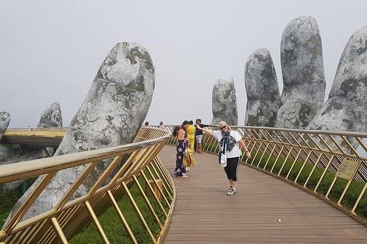 Discover Da Nang's Golden Bridge and Marble Mountain: Private Car Tour from Hoi An or Da Nang photo 2