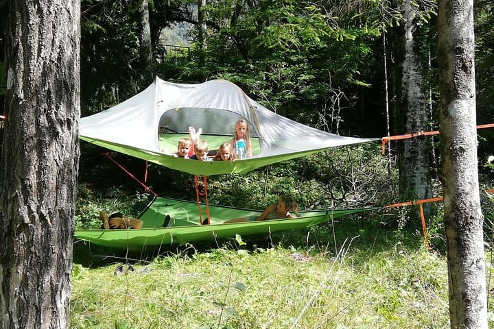 Overnight Tree-Tent Camping Near Bled: Sleep Above the Forest Floor