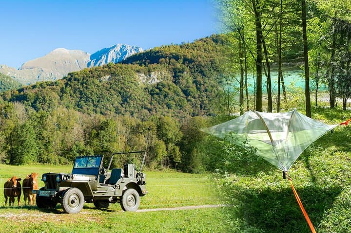 Willys Jeep and Tree-Tent Overnight on the Soča Valley Frontlines