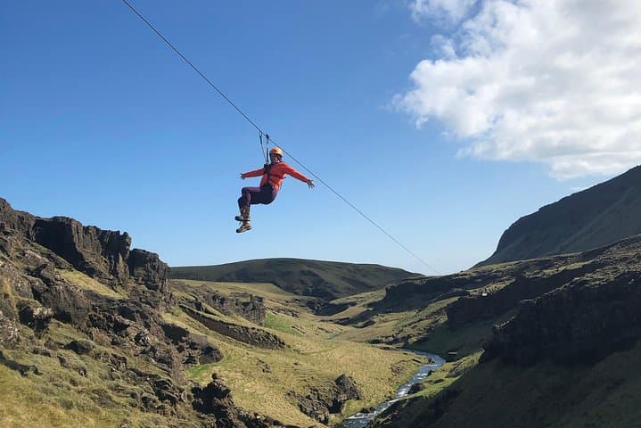 Soar Above Grafargil: Zipline and Hiking Adventure in Vík, Iceland photo 3