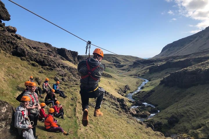 Soar Above Grafargil: Zipline and Hiking Adventure in Vík, Iceland photo 5