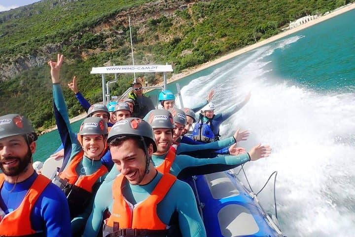Coasteering and Speedboat in Arrábida: Cliff-Jumping Adventure Near Sesimbra