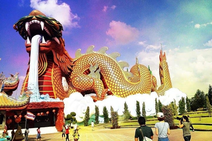 Unseen Suphan Buri Day Tour from Bangkok — Temples, Dragon Village & Rustic Lakes