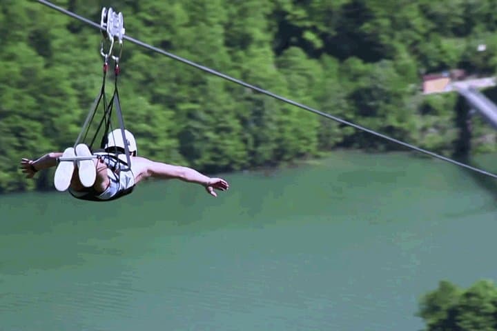 Zipline Over a Tuscan Lake with Garfagnana Wine Tasting Near Florence photo 2