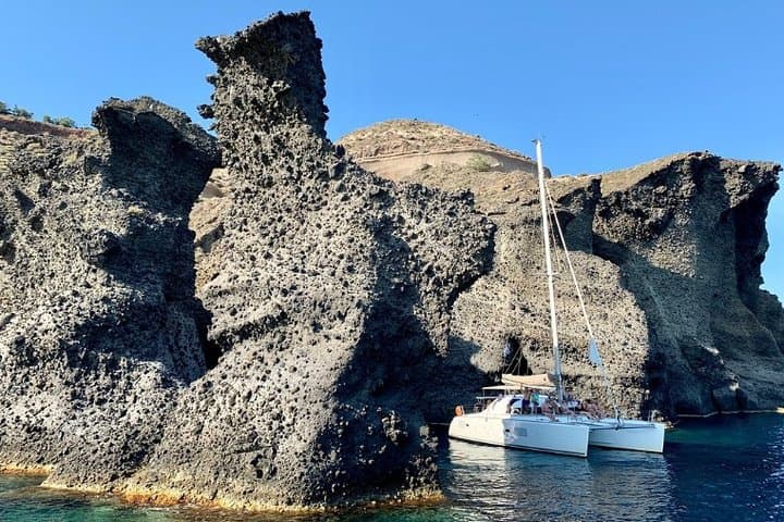 Santorini Caldera Gold Day Cruise: Volcano Hot Springs, Snorkel & BBQ photo 2