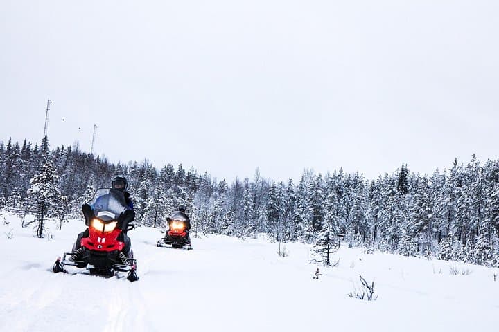 Deep Snow Powder Driving in Rovaniemi — Solo Snowmobile Safari into Lapland Wilderness photo 3