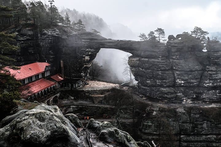 Winter Fairytale: Bohemian and Saxon Switzerland Day Hike to Pravcicka Gate & Bastei Bridge photo 5