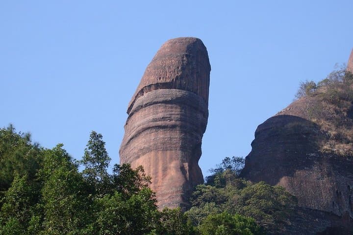 Mount Danxia Day Trip from Guangzhou — Zhanglao Summit, Male Phallus Rock & Red Sandstone Ridges
