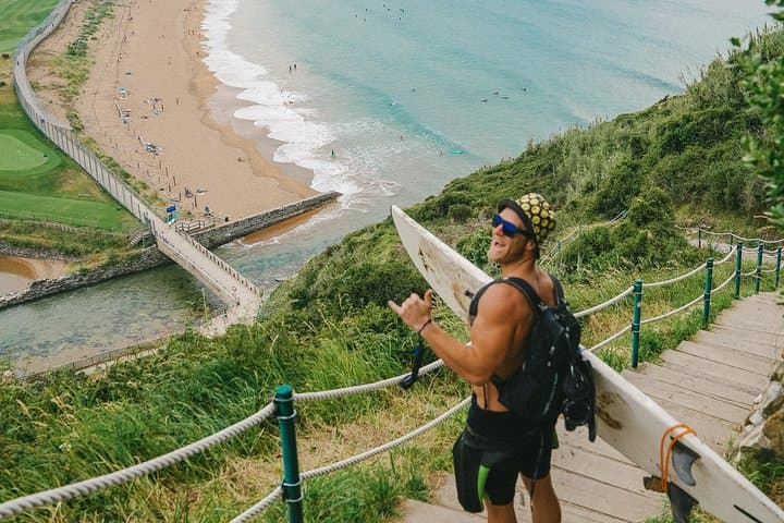Learn to Surf in Zarautz: San Sebastian Surf House Day Trip, Yoga & Pagoeta Hike