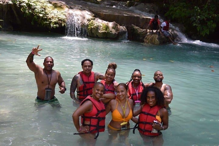 Blue Hole Waterfalls and Bamboo River Rafting from Ocho Rios: Swim, Swing and Drift photo 1