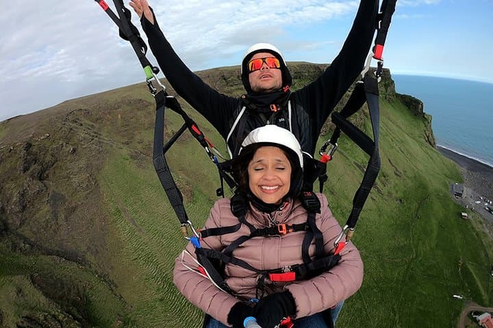 Tandem Paragliding from Vík — Reynisfjall Flights over the Black Sand Coast photo 4