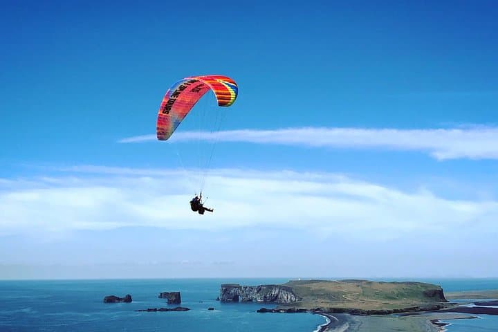 Tandem Paragliding from Vík — Reynisfjall Flights over the Black Sand Coast photo 5