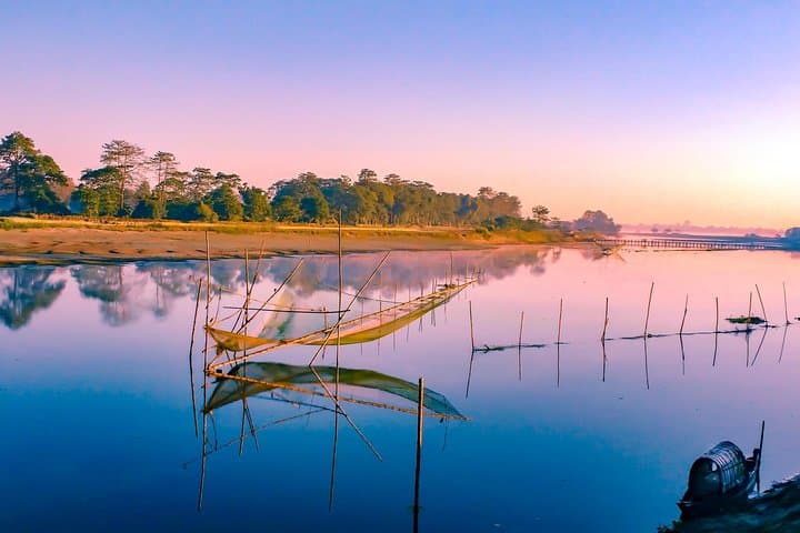 Assam Tea Estates to Majuli: Private Rainforest & River Island Tour from Dibrugarh