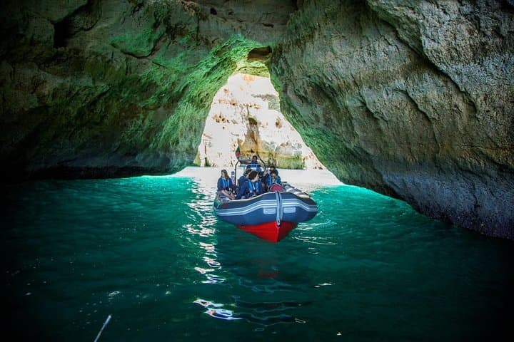 Albufeira Private Dolphin and Benagil Cave Tour — Sea-Cave Cruise & Wildlife Watching