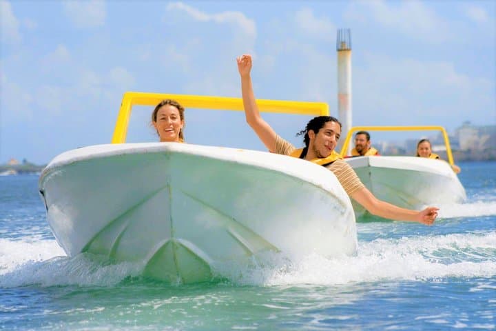 Drive a Speedboat and Snorkel Punta Nizuc: Cancun Jungle Tour