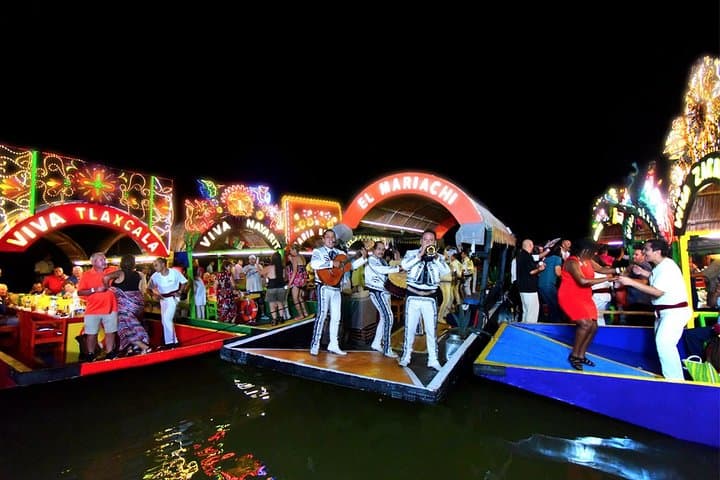 Xoximilco Cancun Trajinera Night Party — Mariachi, Mexican Dinner & Free Bar