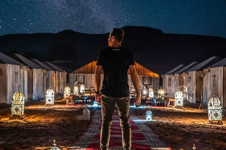 Overnight Camp in Merzouga: Luxury Tents on Erg Chebbi Dunes